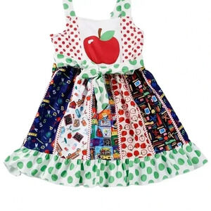 Small shop Polka Dot Apple back to school Girls back to school NWT 9/10